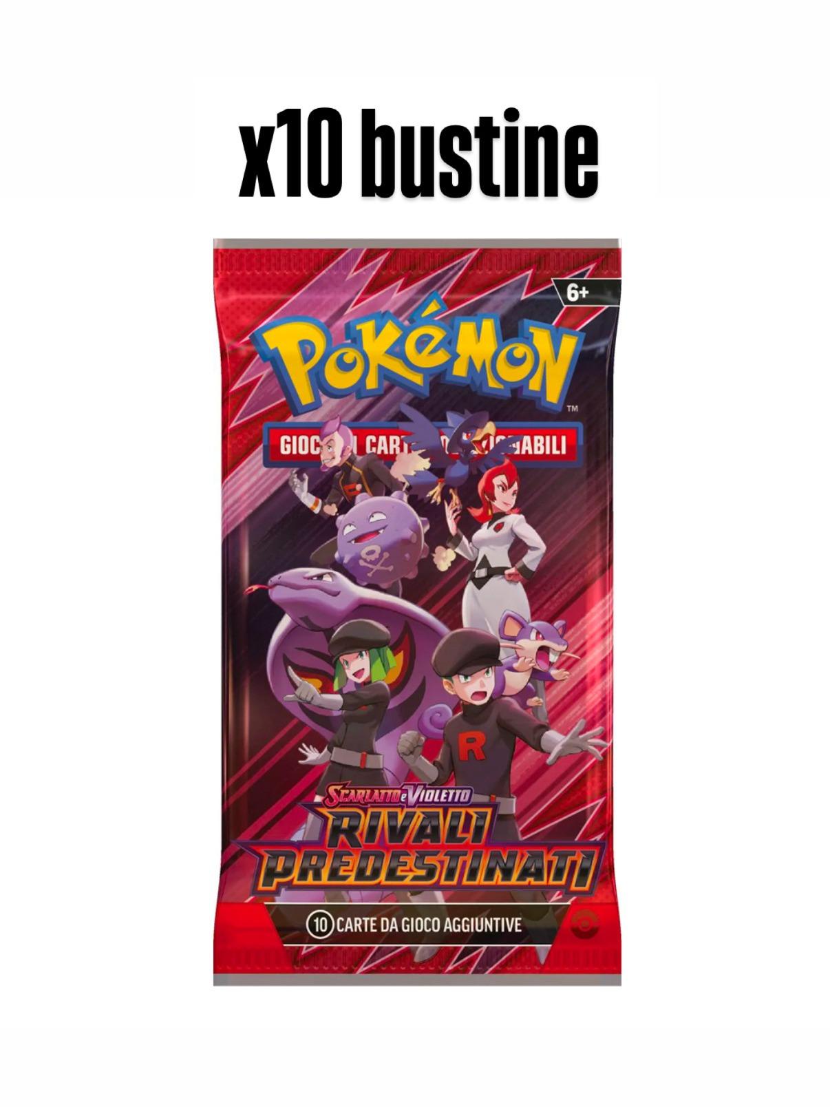 Pokémon x10 Bustine Rivali Predestinati ITA - GIOCO DI CARTE COLLEZIONABILI SIGILLATE CON ARTWORK CASUALE IN I