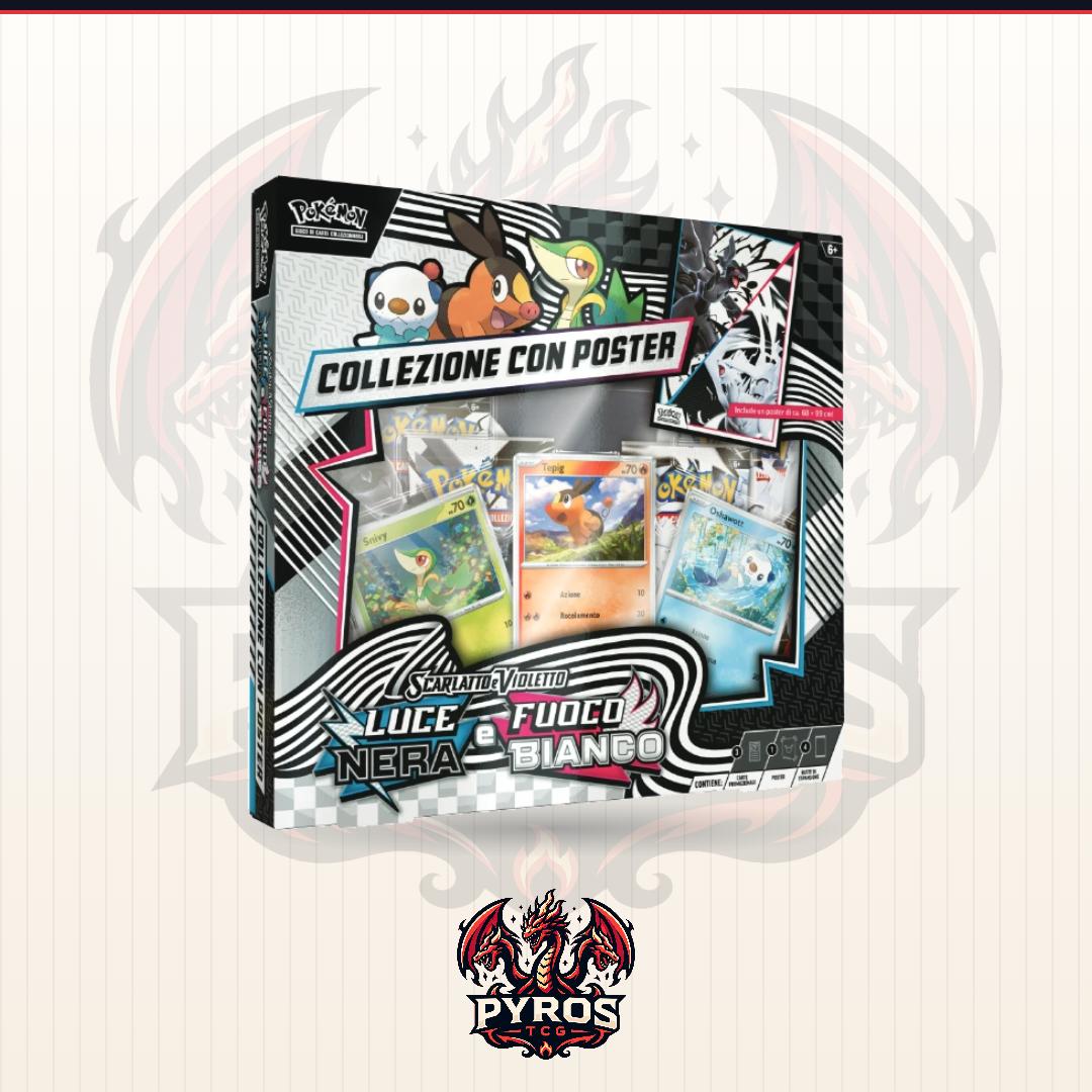 Pokémon Collezione con Poster - Luce Nera e Fuoco Bianco